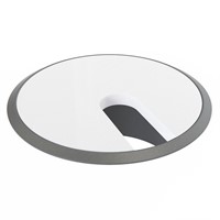 Powerdot Grommet - svart genomföring med vitt dekorlock